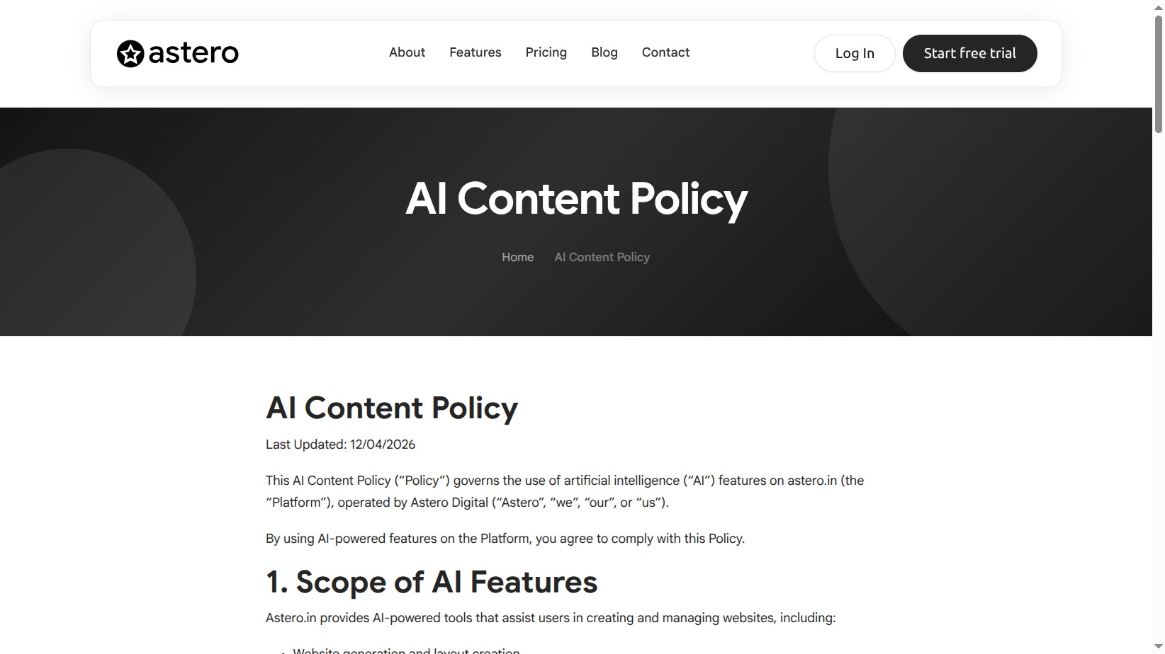 AI Content Policy